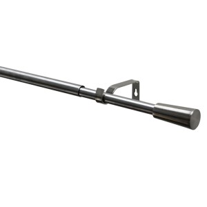 Gardinia Gardinenstangen-Set Kos, Edelstahl, ausziehbar von 120-210 cm.