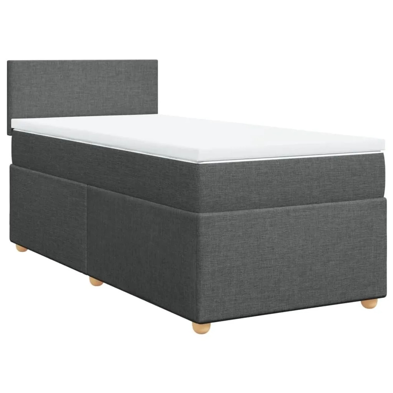 vidaXL Boxspringbett mit Matratze Dunkelgrau 90x190 cm Stoff 3288829 günstig online kaufen