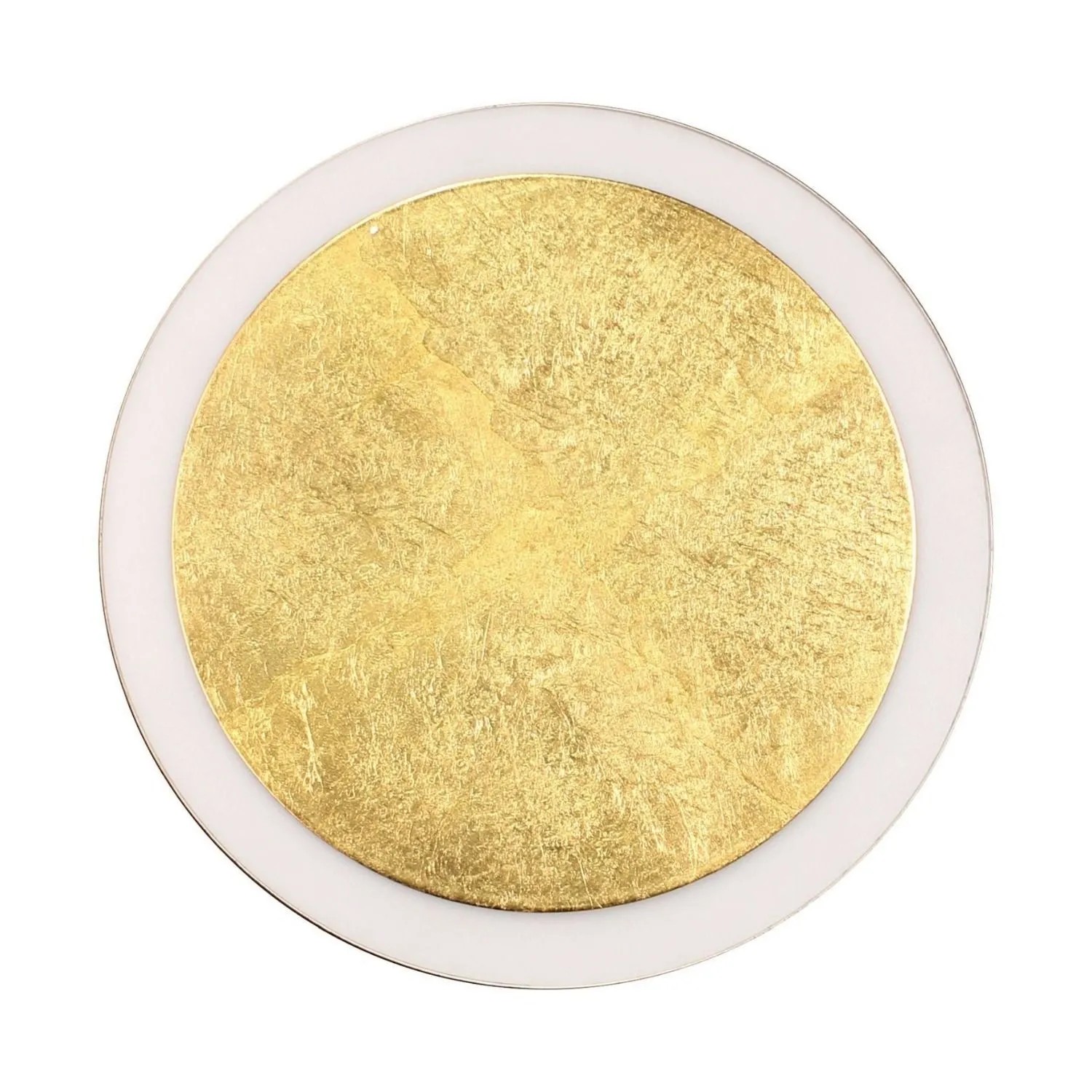 Licht-Erlebnisse LED Deckenleuchte Rund DM 30 CM Dimmbar Via Wandschalter In Gold 3500K