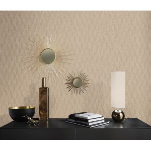 Erismann Vliestapete Guido Maria Kretschmer Fashion for Walls 3D Blätter Gold