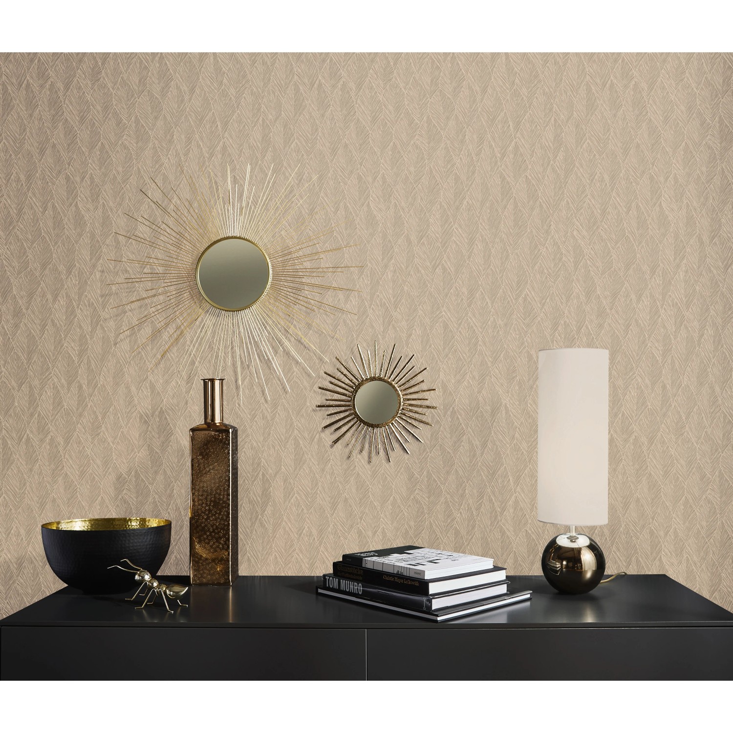 Erismann Vliestapete Guido Maria Kretschmer Fashion for Walls 3D Blätter Gold