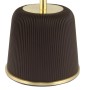 Eleganter, brauner MeGusta Beistelltisch Zeno mit goldfarbenem Akzent. Rund, Ø 40x55 cm.