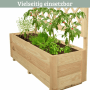 DELUKE Pflanzkasten mit Rankgitter THIO mit Vlies Handschuhe Hochbeet mit Rankhilfe Blumenkasten für Kletterpflanzen 98cm Breit_6