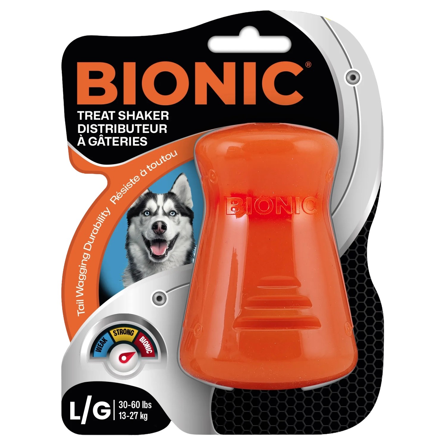 Bionic Hundespielzeug Treat Shaker L Orange