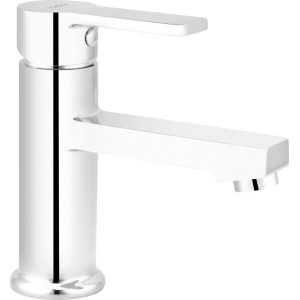Glänzendes baliv Kaltwasserventil KV-4060 in Chrom. Moderne Standarmatur für Waschbecken mit Hebelgriff.