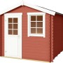Lasita Holz-Gartenhaus Wels 2, schwedenrot, mit Fenster und Tür. Gartenhaus für Geräte und mehr.