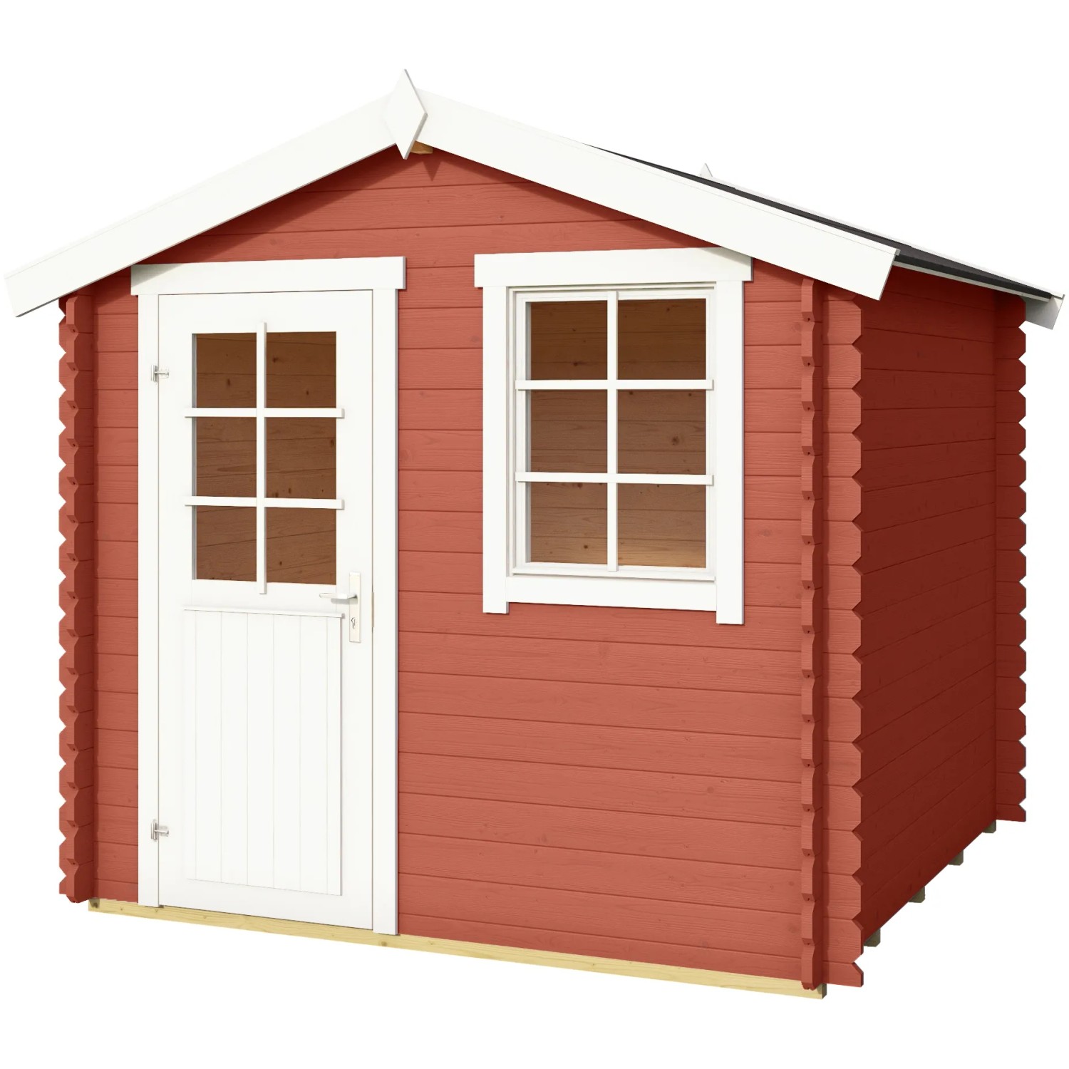 Lasita Holz-Gartenhaus Wels 2, schwedenrot, mit Fenster und Tür. Gartenhaus für Geräte und mehr.