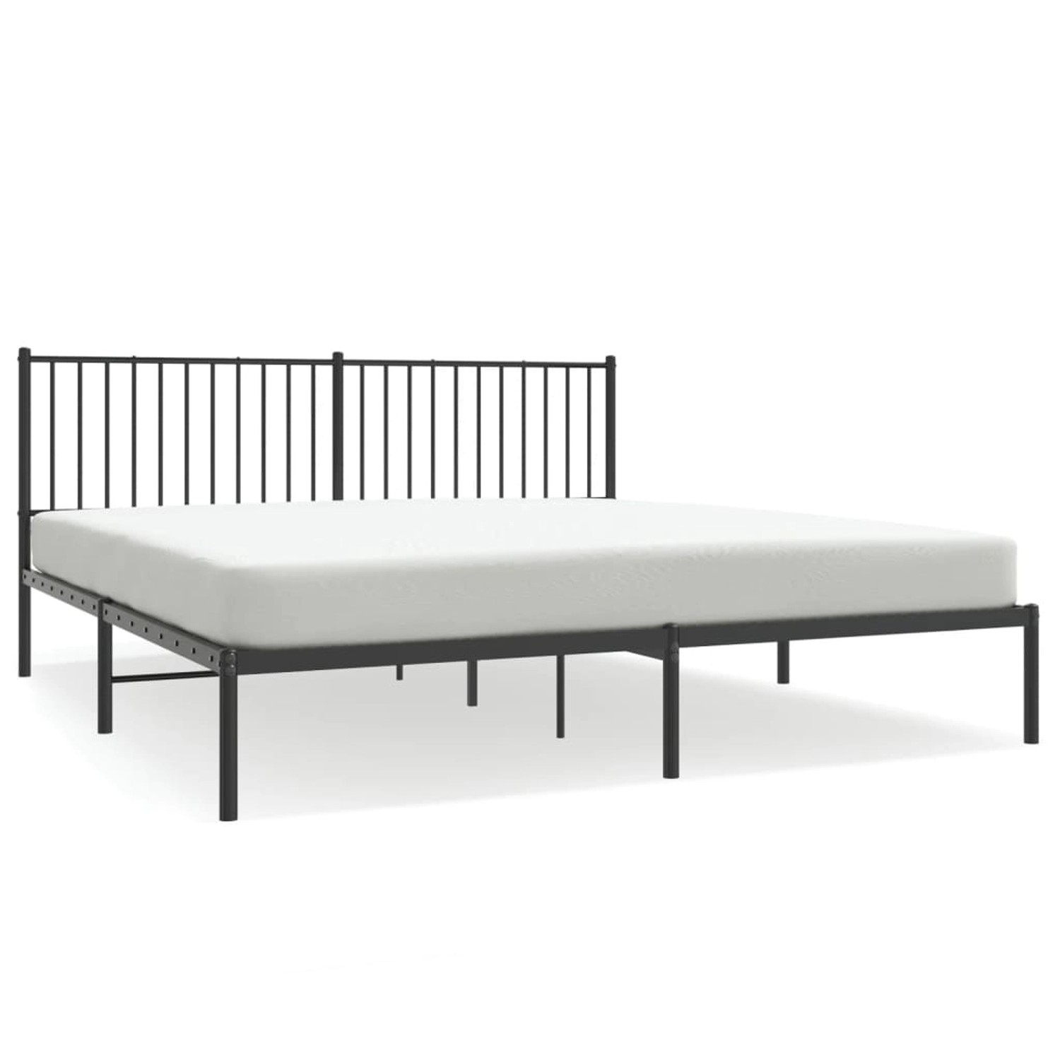 Thumbnail - vidaXL Bettgestell mit Kopfteil Metall Schwarz 183x213 cm Modell 171665909