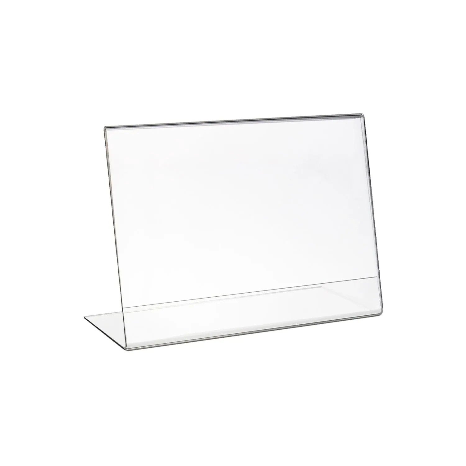 HMF 46933 Acryl Tischaufsteller Schräg DIN A5 Querformat Glasklar