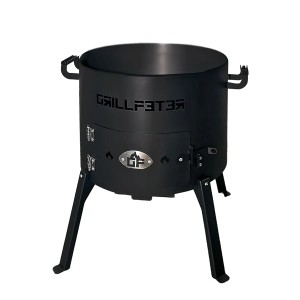 Grillpeter Utschak Set Nurlan Ø40 cm mit Kasan 10L mit Abdeckhaube