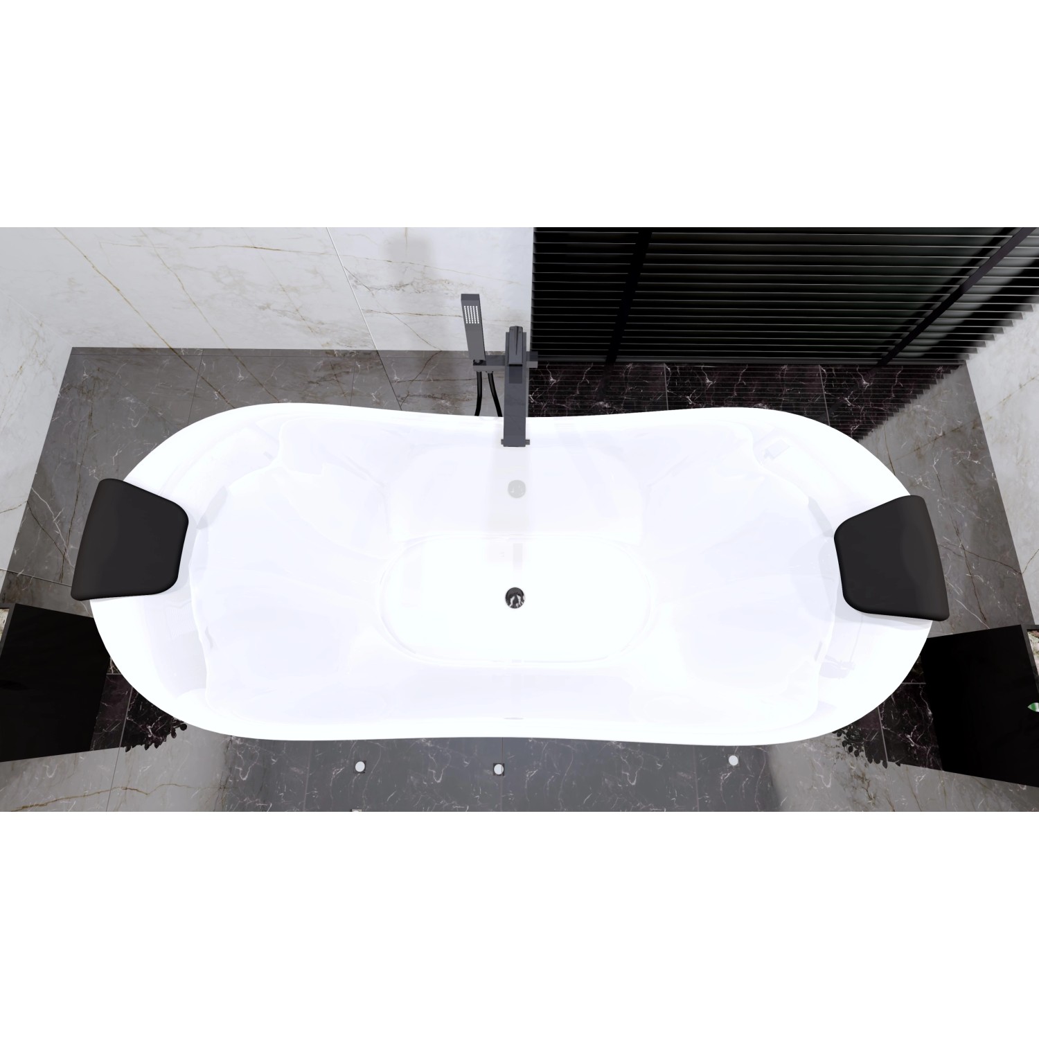 Bad Land Freistehende Badewanne IVAR 180x80 + Ablauf_10