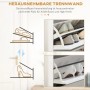 HOMCOM Schuhschrank: Verstellbare Fächer für flache Schuhe und High Heels, weiße Schuhkommode.
