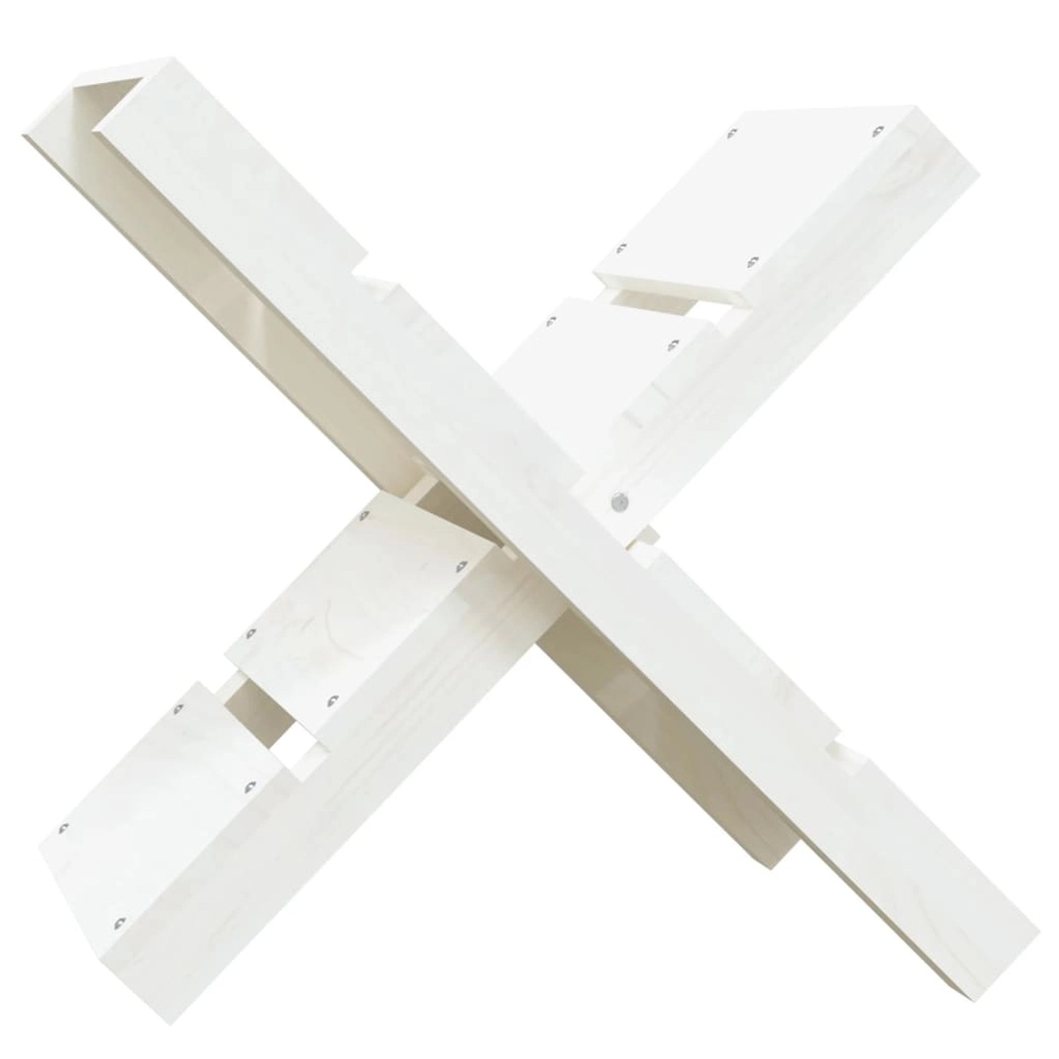 vidaXL Kaminholzhalter Weiß 47x39,5x48 cm Massivholz Kiefer 822448