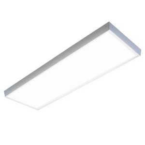 Rechteckiges LUXULA LED Panel 120x30 mit Rahmen, 36W, 4000K, für Deckenmontage.