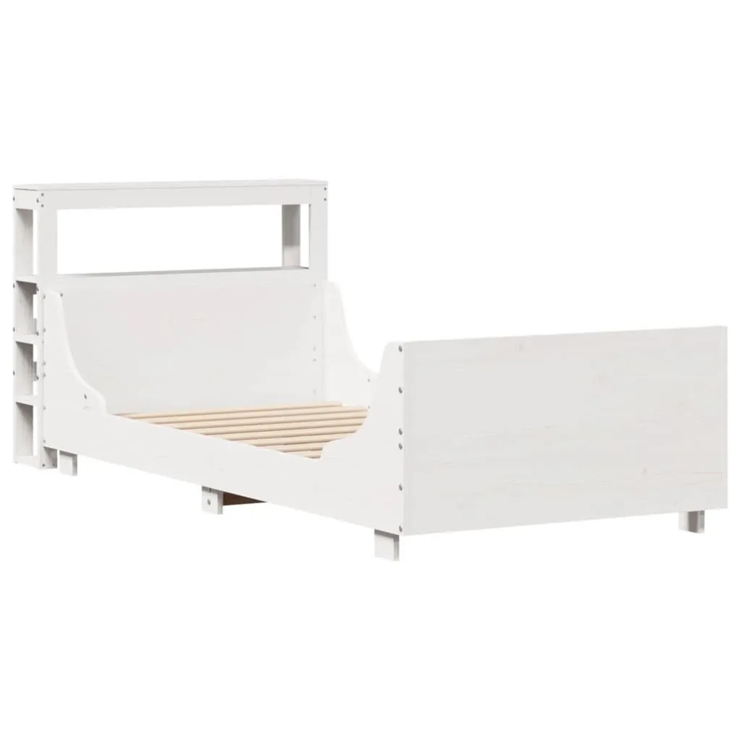 vidaXL Massivholzbett ohne Matratze Weiß 75x190 cm Kiefernholz 3306484 günstig online kaufen
