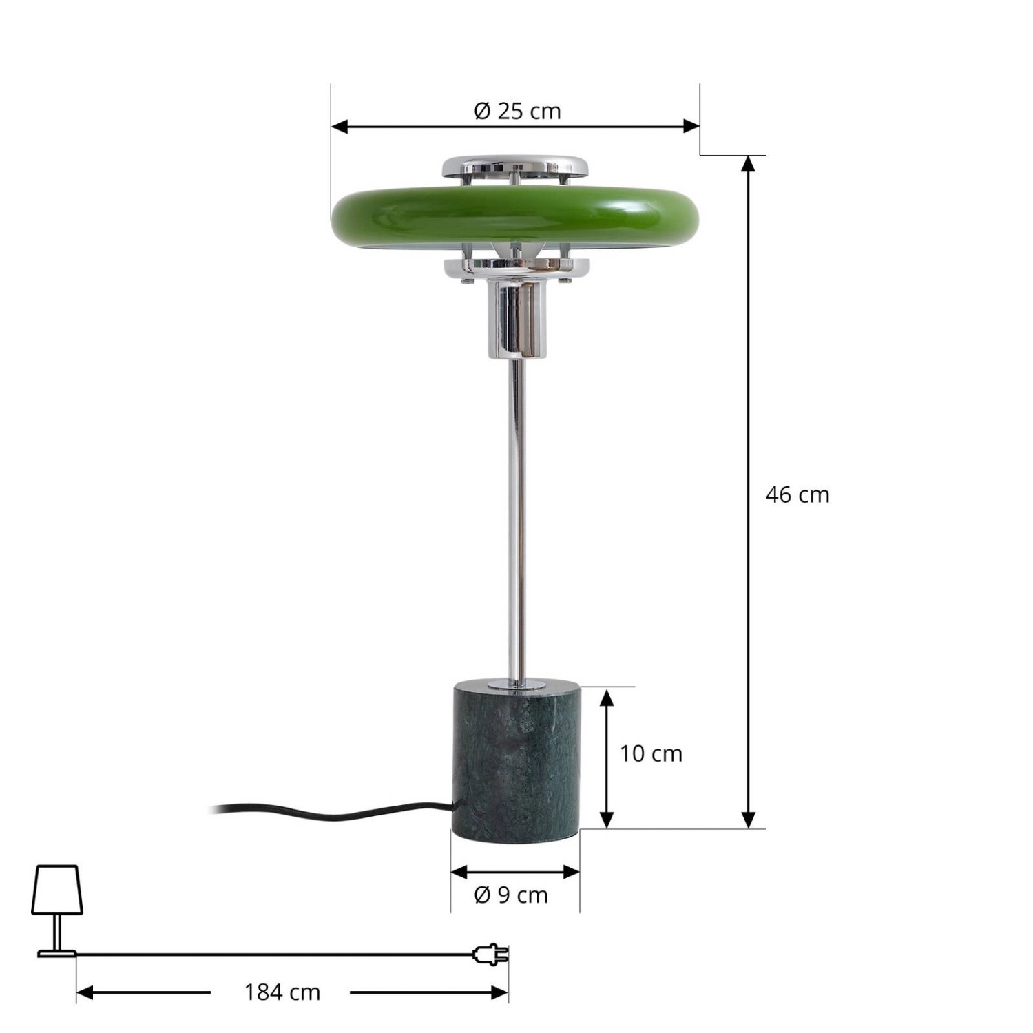 Lindby Tischlampe Branford 10041889 Retro Vintage Antik in Grün aus Metall 1-flammig E14 Wohnzimmerleuchte_4
