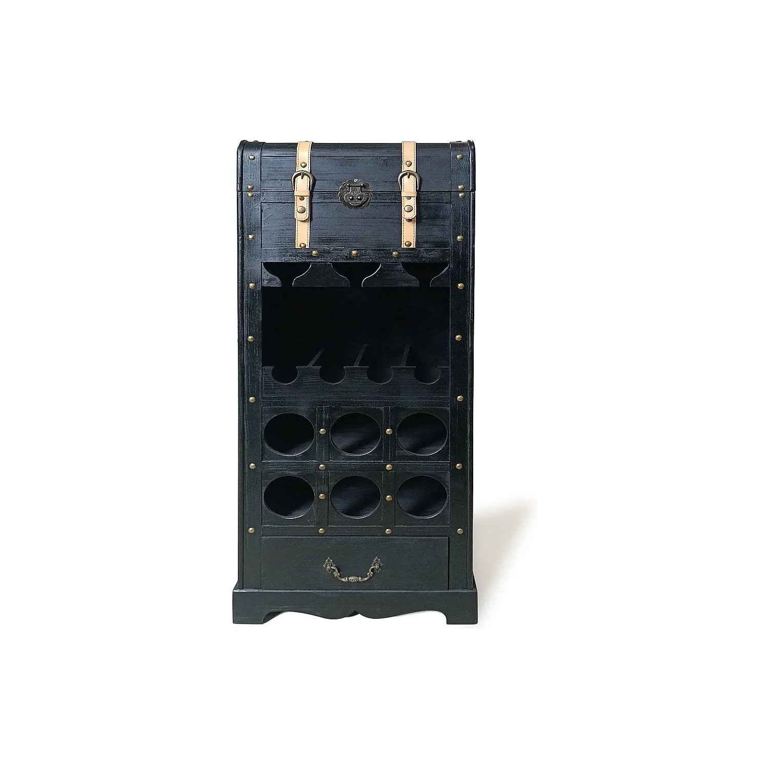 Vente-unique Weinregal Cavina Schwarz 43 cm
