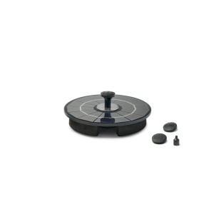 Pontec Solarwasserspielpumpe PondoSolar LED Island mit Düsenaufsätzen für den Gartenteich.