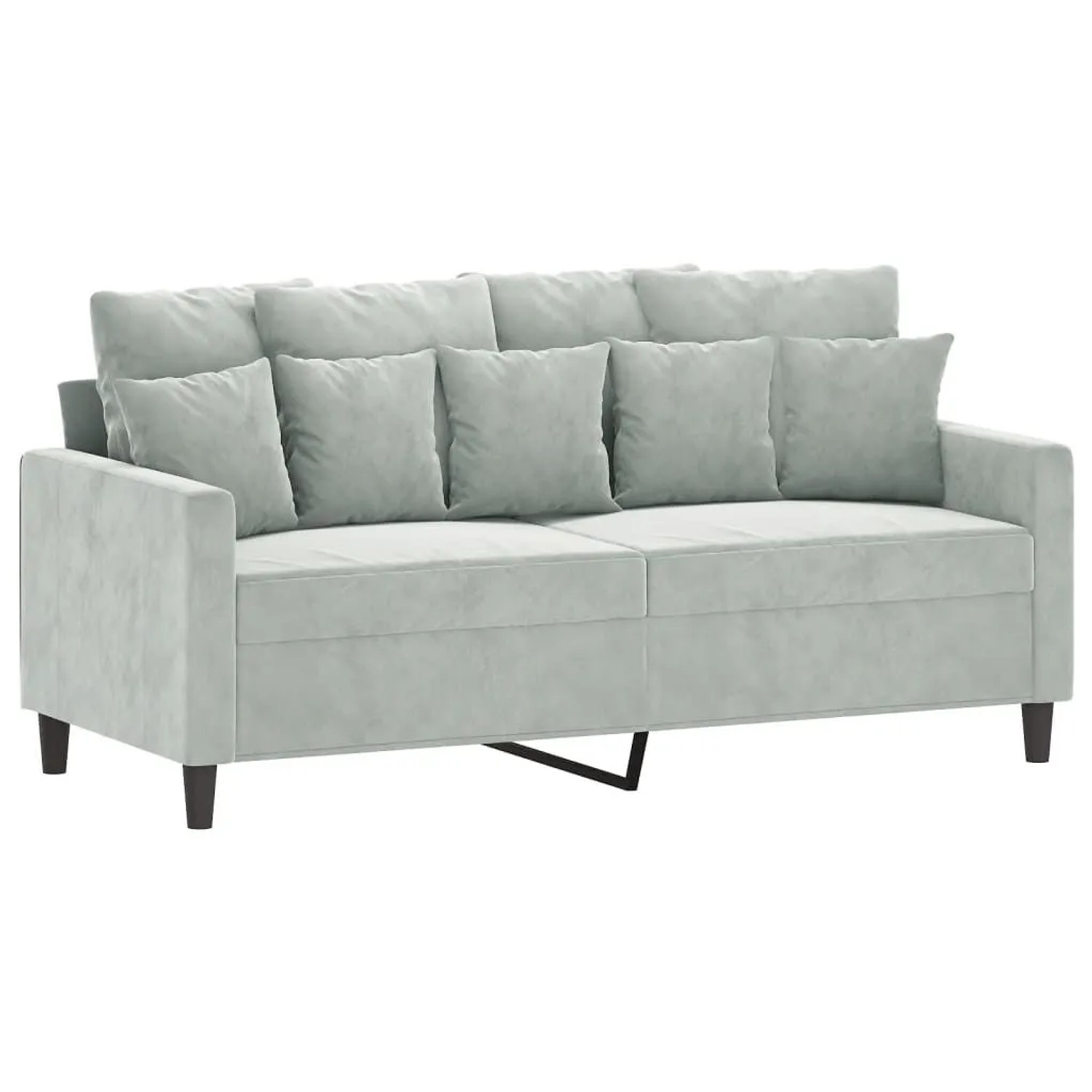 vidaXL 2-Sitzer-Sofa Hellgrau 140 cm Samt 359303 günstig online kaufen