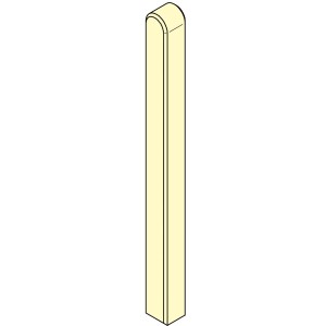 Zaunpfosten aus Douglasie mit Rundkopf, 9x9x110 cm, für Zaunbau & Sichtschutz.