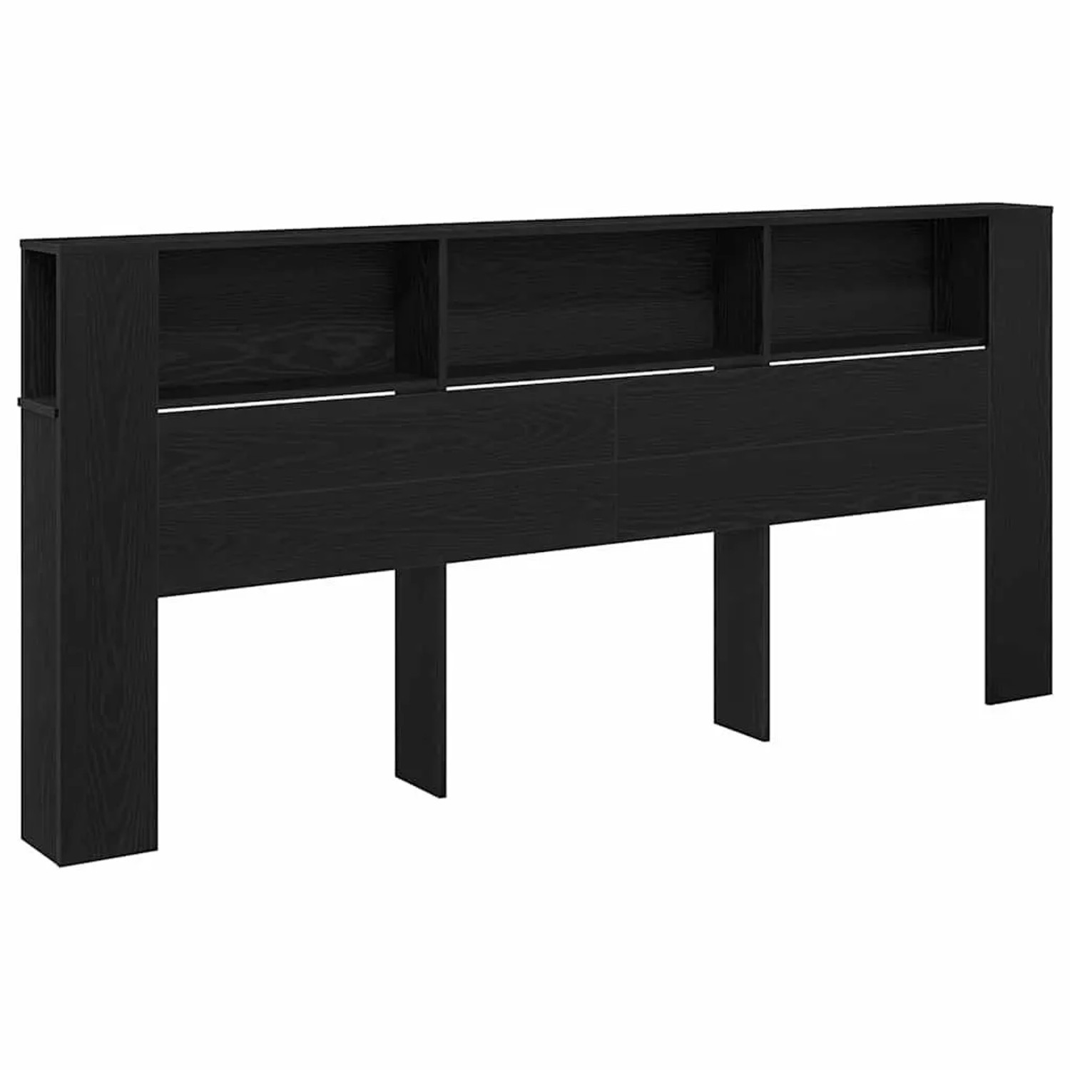 vidaXL Kopfteil Schrank Schwarz Eichen-Optik 220 x 18,5 x 102,5 cm 862092