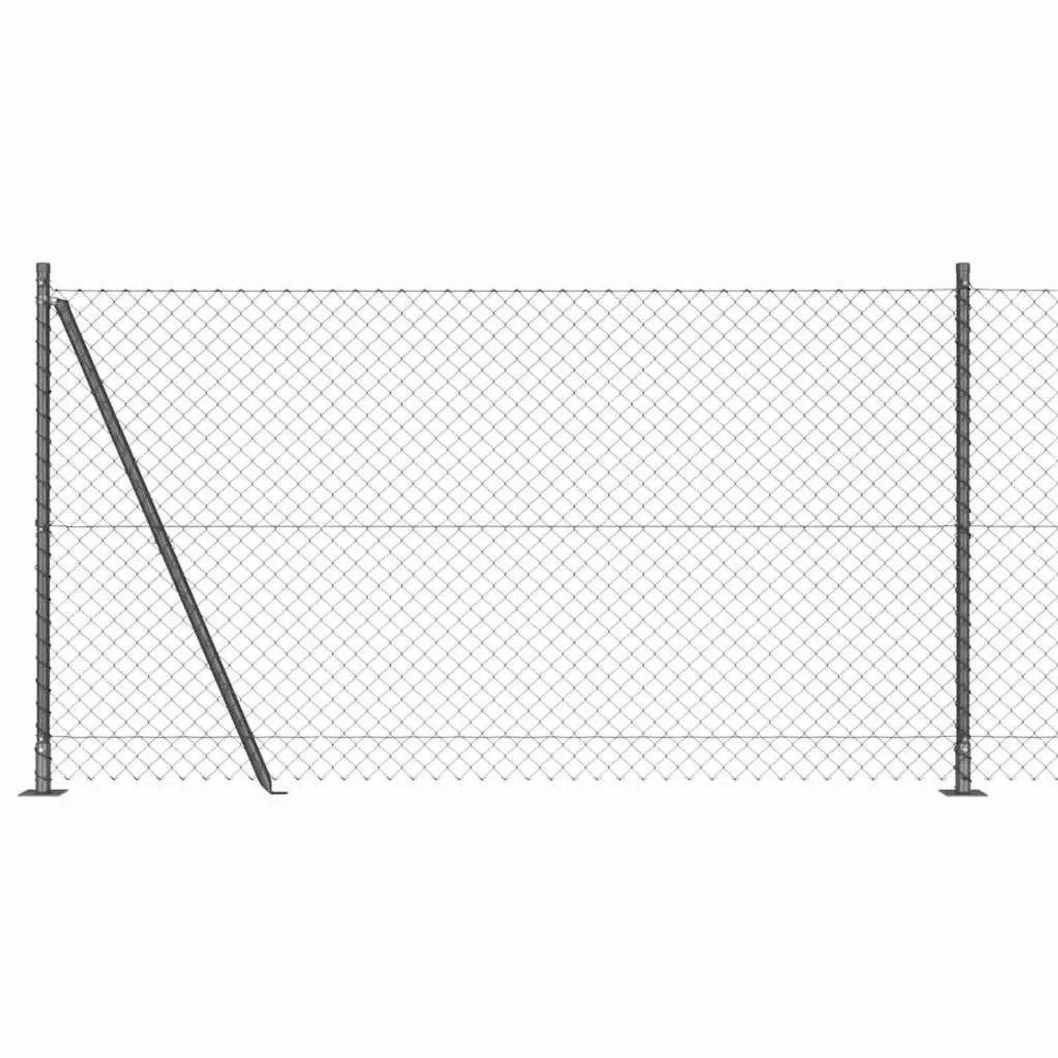 vidaXL Zaunpfosten Grau 10 x 1,2 m 40 x 40 mm Maschenweite 3351258 günstig online kaufen