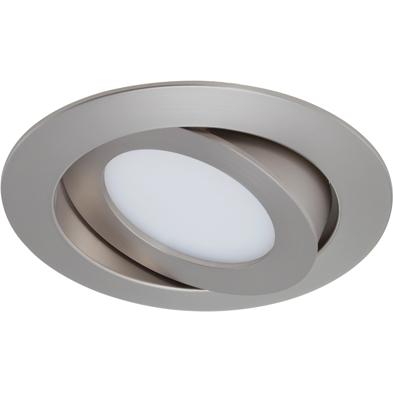 Briloner LED-Einbauleuchte Nickel matt Schwenkbar H: 3 cm Ø: 10,6 cm
