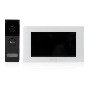 Byron Video-Türsprechanlage mit 7-Zoll Touch-Display und Außenmodul.