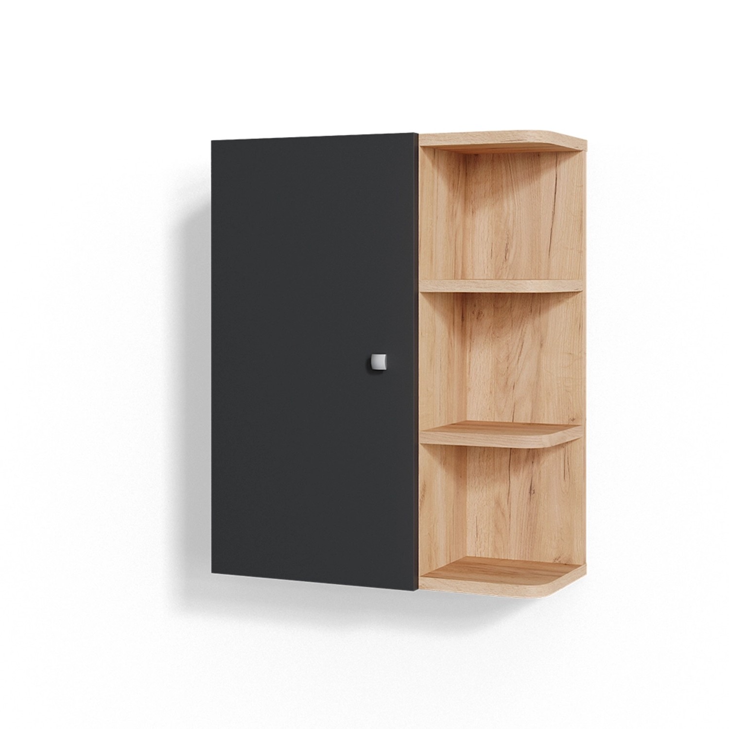 Vicco Badschrank Fynn Anthrazit/Goldkraft Eiche 47 x 59 cm