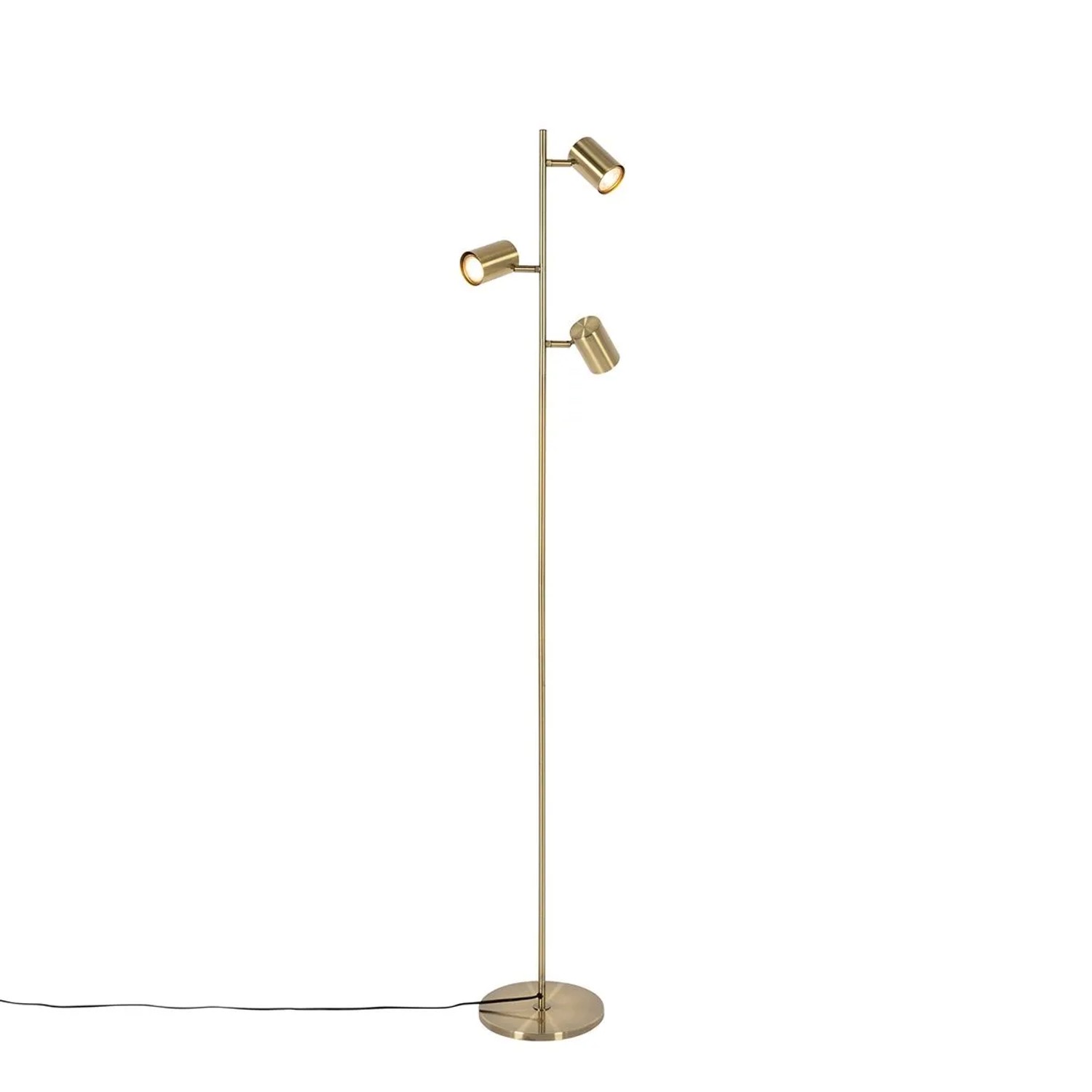 Qazqa Moderne Stehleuchte Bronze 3-flammig Jeana