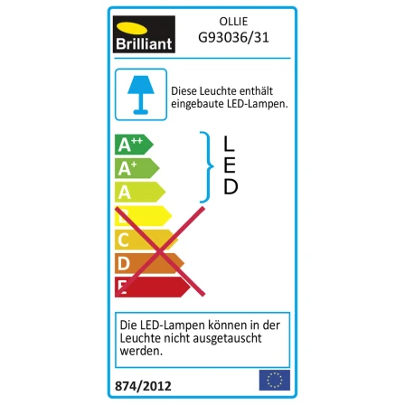 LED-Deckenfluter Ollie Messing EEK: OBI bei kaufen A