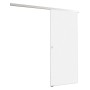 AICA Glasschiebetür 90x225 cm, Mattglas, vor Wand laufend, mit Griffmuschel.