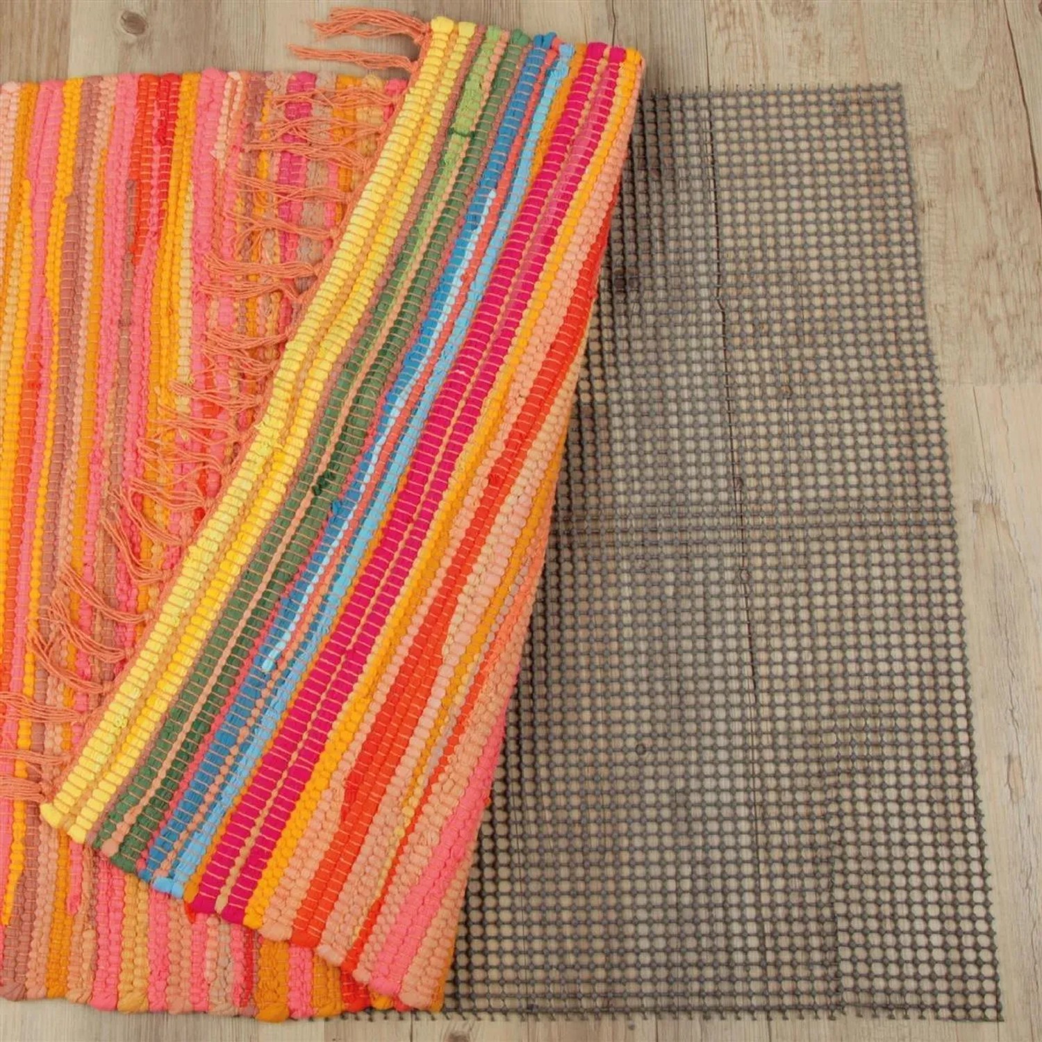 ProHome Teppich Gleitschutz, dunkelgrau, 80x150 cm, für sicheren Halt von Teppichen und Fußmatten.
