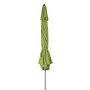 Geschlossener, grüner Doppler Marktschirm Active Ø 376 cm. Sonnenschirm mit Drehfunktion.