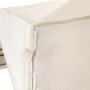 Beige Pavillonbespannung für tepro Marabo Pavillon, Detailansicht der Befestigung.