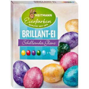 Heitmann Brillant Ei: Eierfarben-Set für schillernde Ostereier in verschiedenen Farben.