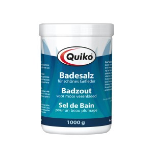Quiko Badesalz 1kg für Ziervögel, für ein sauberes und weiches Gefieder.