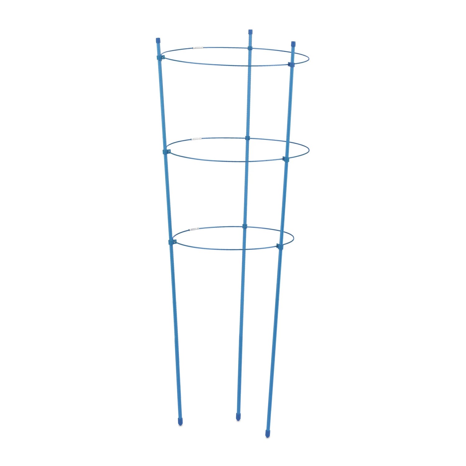 Relaxdays Rankhilfe 2er Set Eisen Kunststoff Blau Höhenverstellbar 76 cm