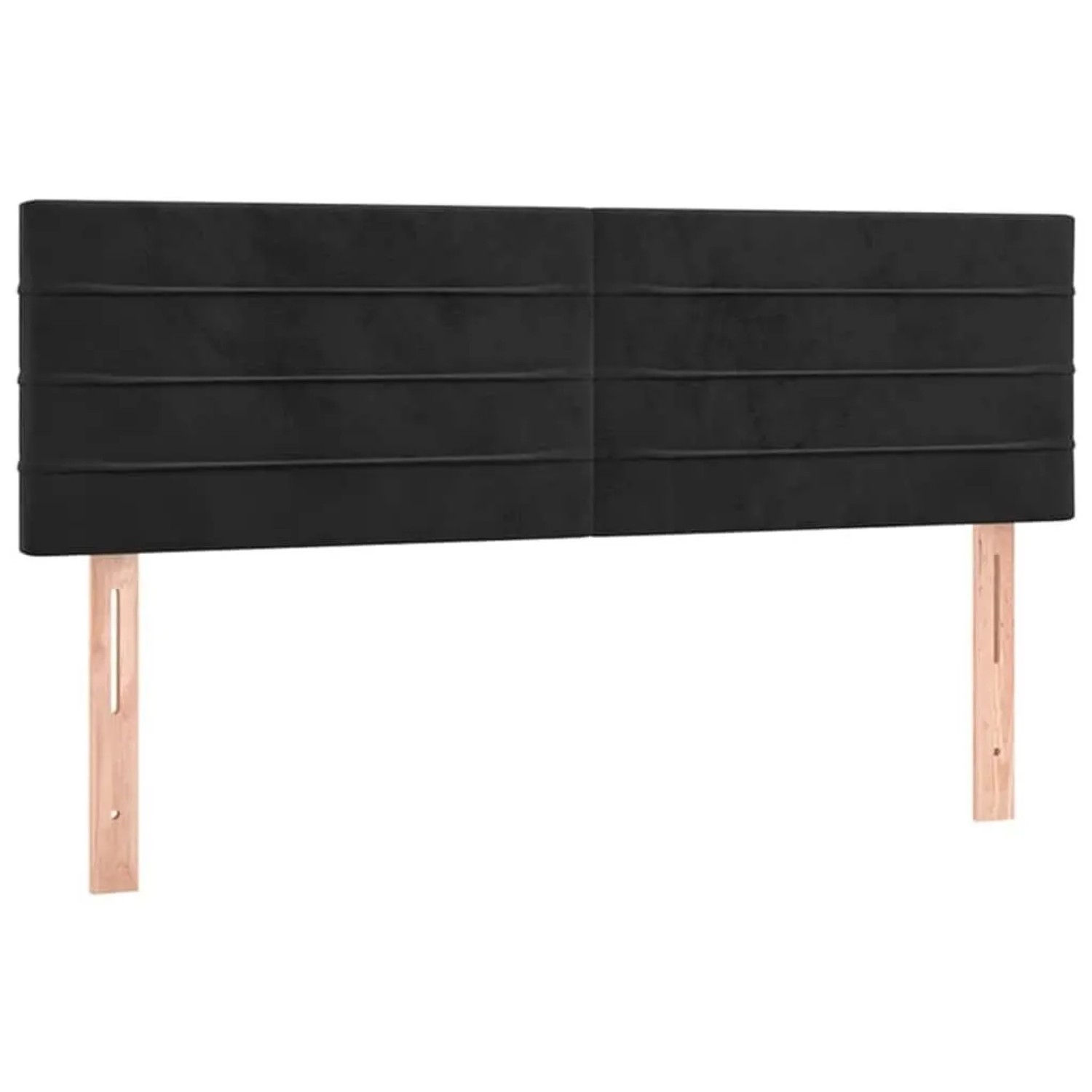 vidaXL Kopfteile 2 Stk Schwarz 72x5x78/88 cm Samt 346154