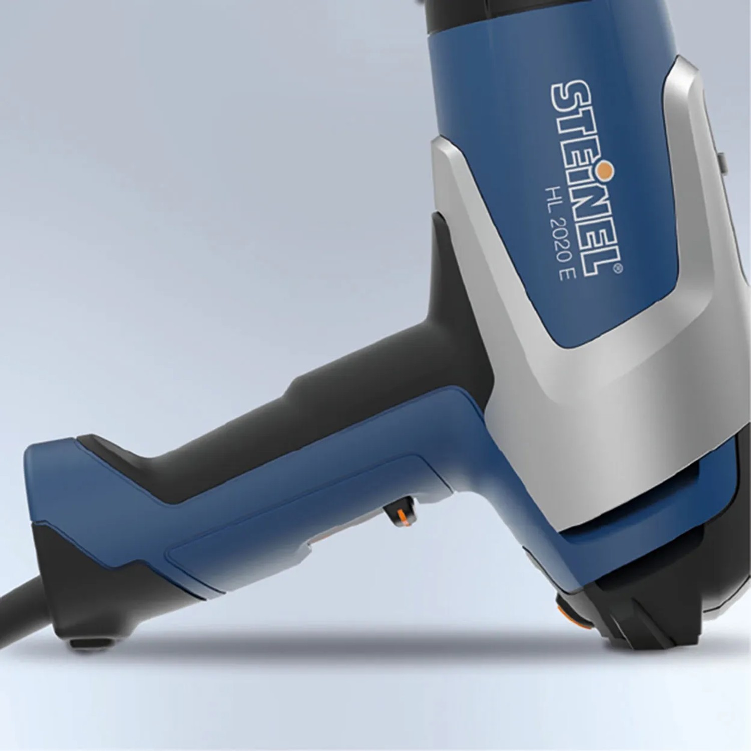 Steinel Heißluftgebläse HL 2020 E (2.200 W) in Blau/Silber, Detailansicht.