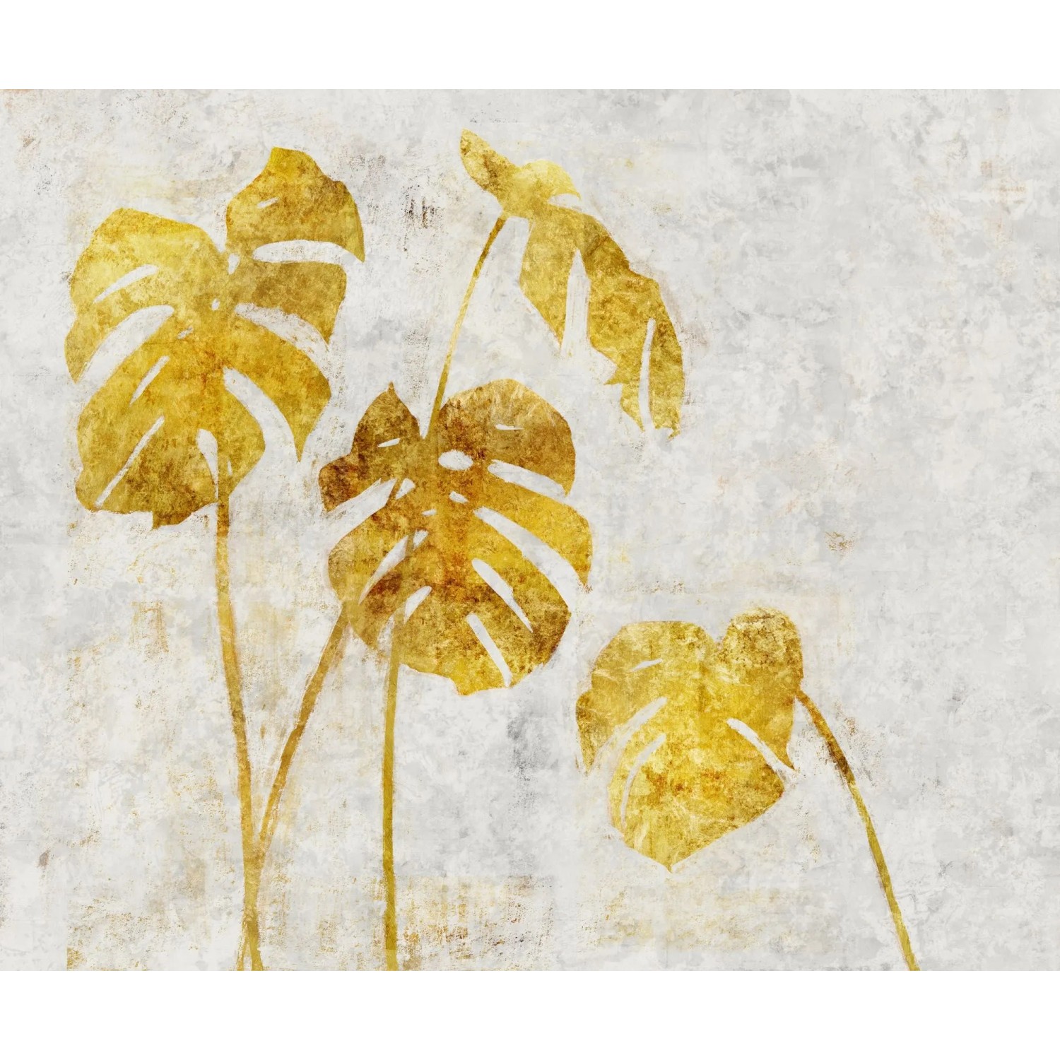 Komar Vliestapete Golden Monstera 300 cm x 250 cm günstig online kaufen