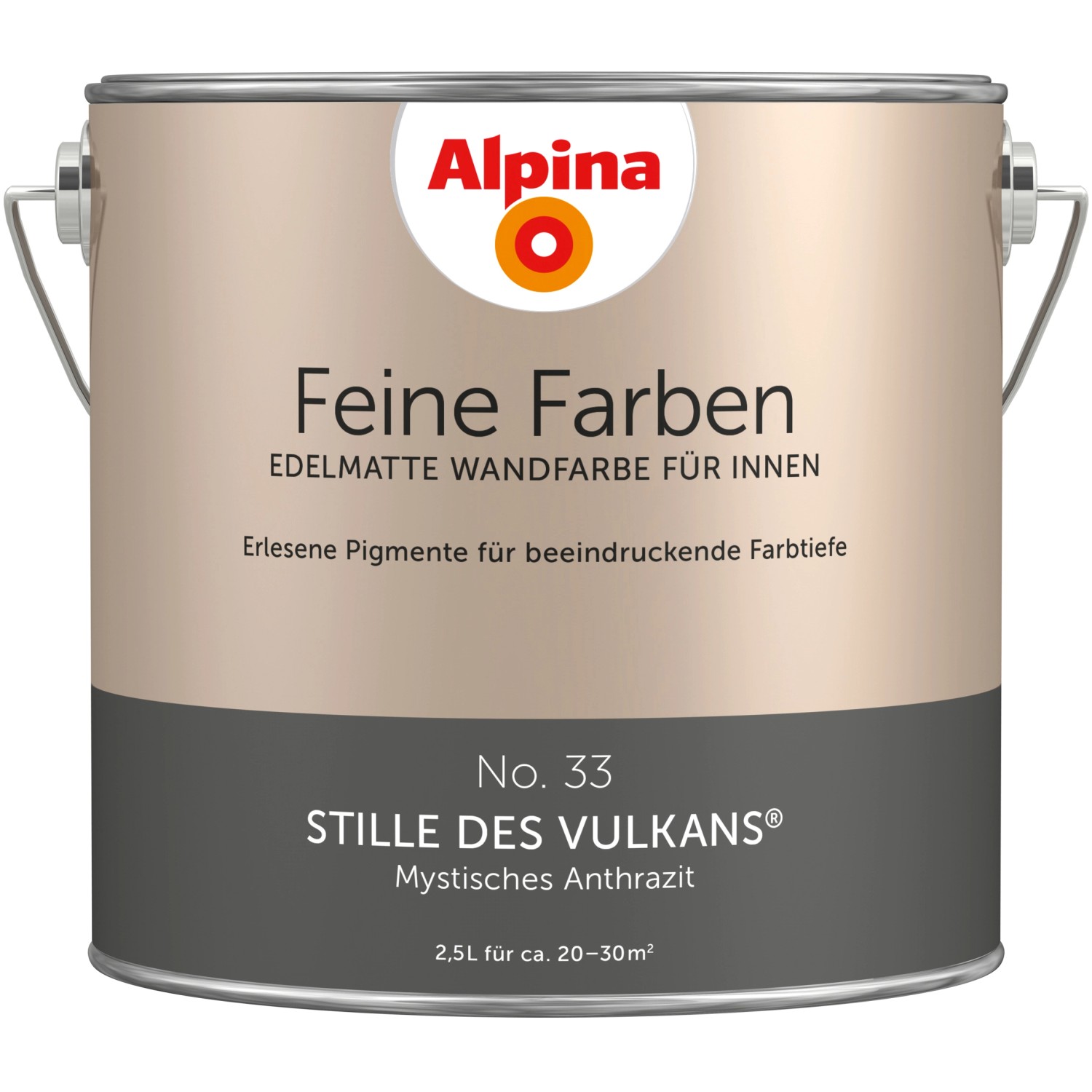 Thumbnail - Alpina Feine Farben No. 33 Stille des Vulkans® Anthrazit edelmatt 2,5 l