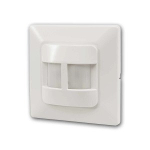 Unterputz PIR-Bewegungsmelder 180 Grad 2-Draht LED, weiße Kunststoffabdeckung.