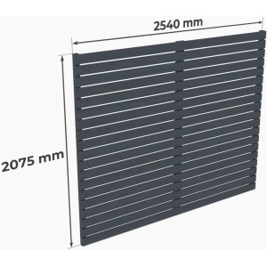 Holzbrüder Carport Seitenwand Ralf, Fichte, 207,5x254cm, anthrazitgrau, Witterungsschutz