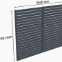 Holzbrüder Carport Seitenwand Ralf, Fichte, 207,5x254cm, anthrazitgrau, Witterungsschutz