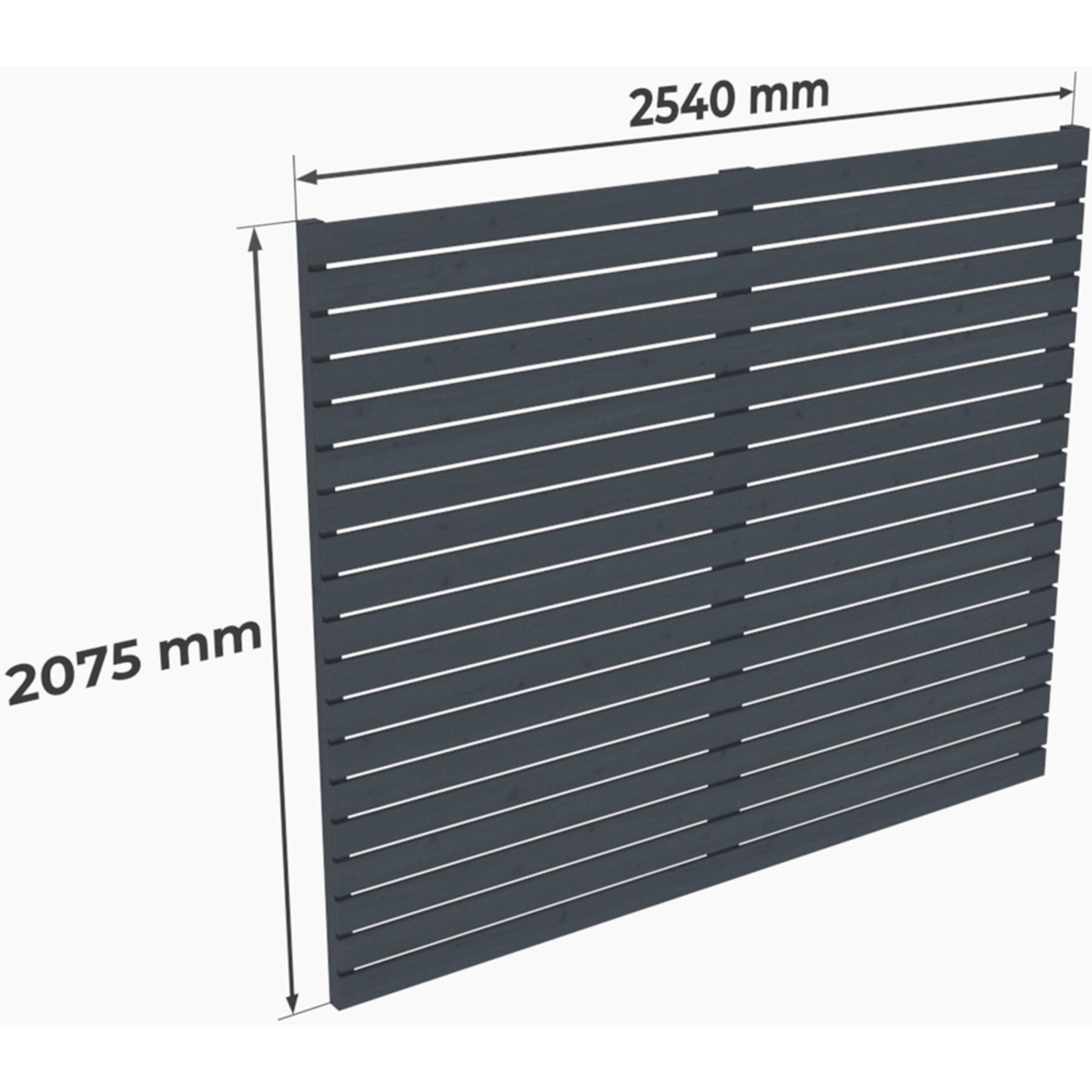 Holzbrüder Carport-Seitenwand Ralf Fichte 207,5 cm x 254 cm Anthrazitgrau günstig online kaufen