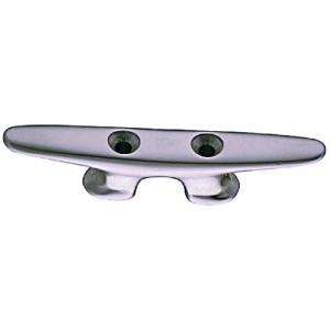 Seilflechter Belegklampe, 150 mm, Aluminium, silberfarbig eloxiert, für Edelstahl-Beschläge.