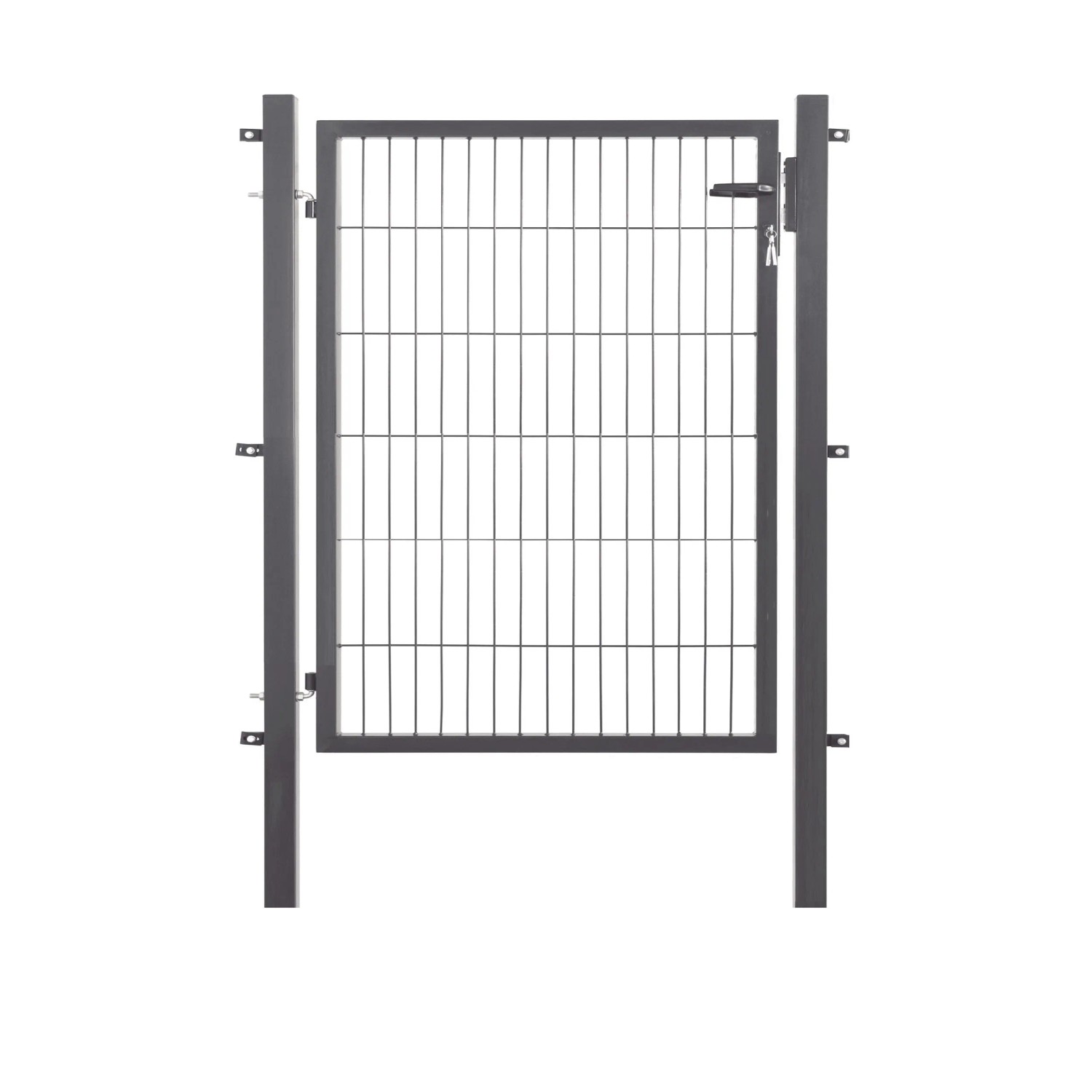 Metallzaun Einzeltor für Doppelstabmatten Anthrazit Rahmen 120 cm x 100 cm günstig online kaufen