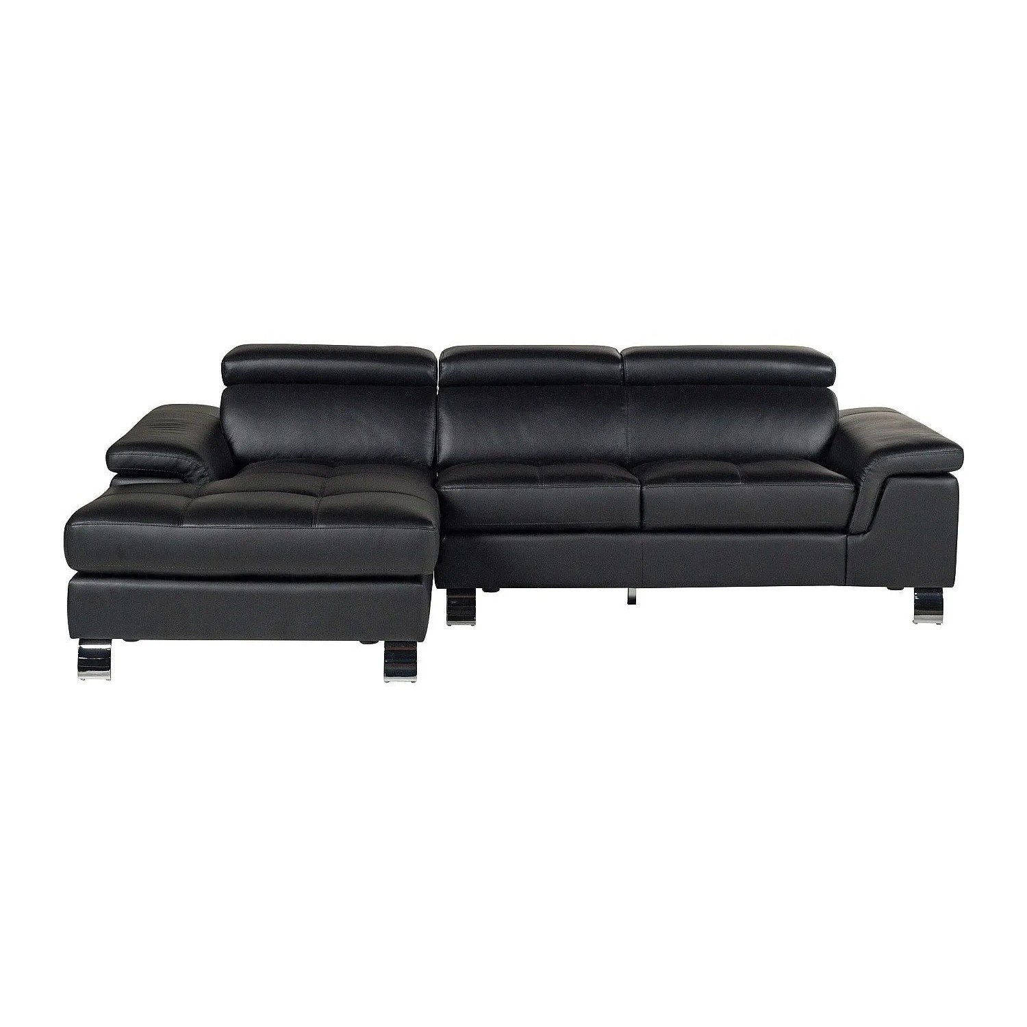 Vente-unique Sofa Ohne Schlafmöglichkeit Mishima Schwarz 260 cm