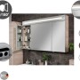 Fackelmann Spiegelschrank B.Clever Alaska Esche 60 cm mit Beleuchtung und Softclose-Türen.